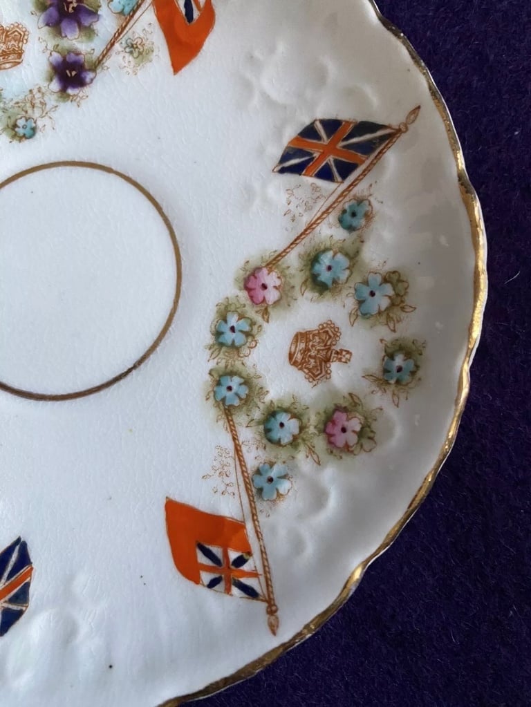 Commemorative Cup & Saucer Queen Victoria Edward VII Long Live The King  