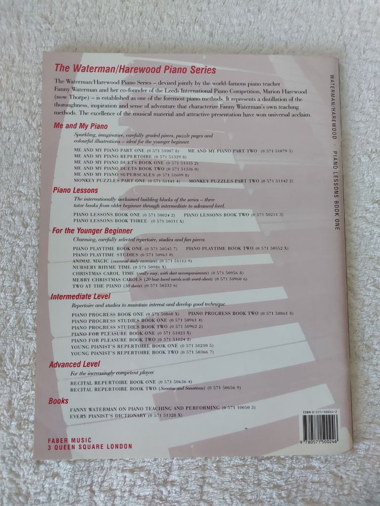 Piano Lessons Book One