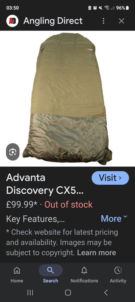 CSX discovery sleeping bag