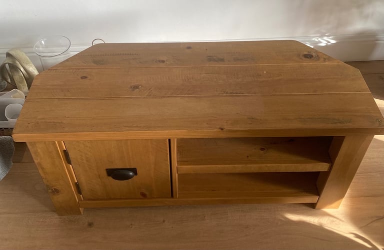 Next oak corner tv unit