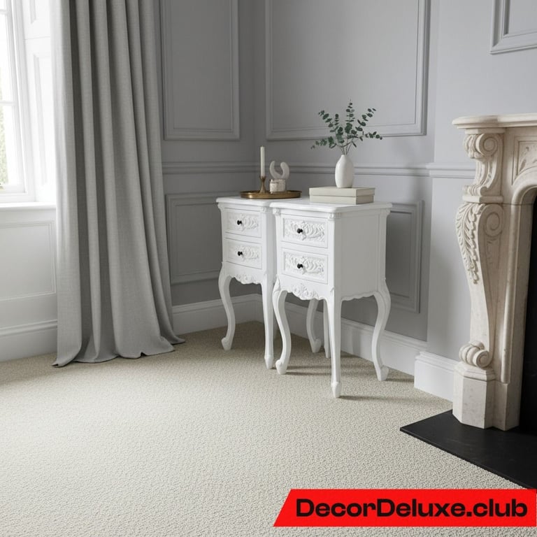 image for White French Rococo Solid Wood Handmade Pair Bedside Drawers - Delivery Avail 022A