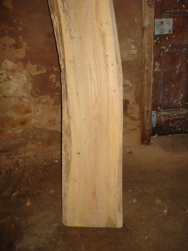 HUGE SOLID ELM LINTEL BEAM FOR FIREPLACE DOORWAY 84 IN X 13.5 IN X 5 IN BEAM II