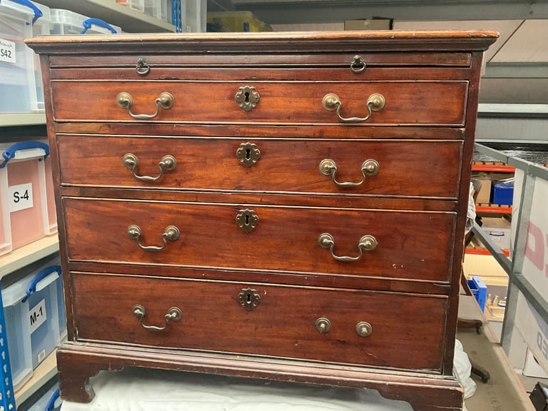 image for Antique set of drawers, 4 drawers with shelf, believed to be Georgian