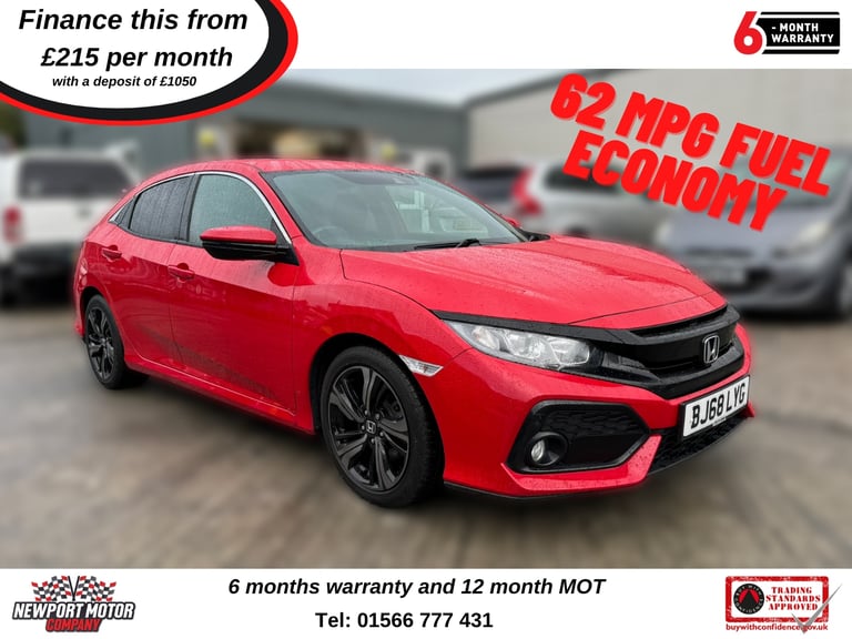 2018 Honda Civic 1.6 i-DTEC SR 5dr HATCHBACK Diesel Manual