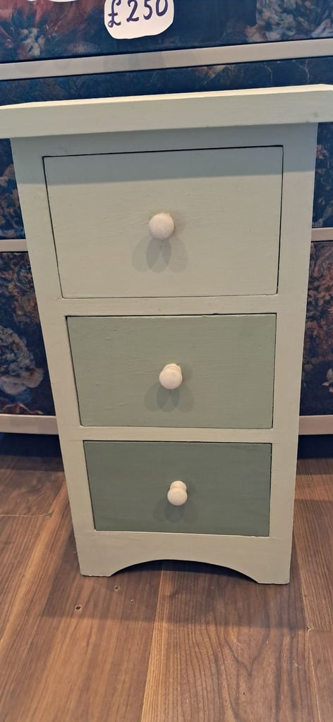 Upcycled chest of small drawers.