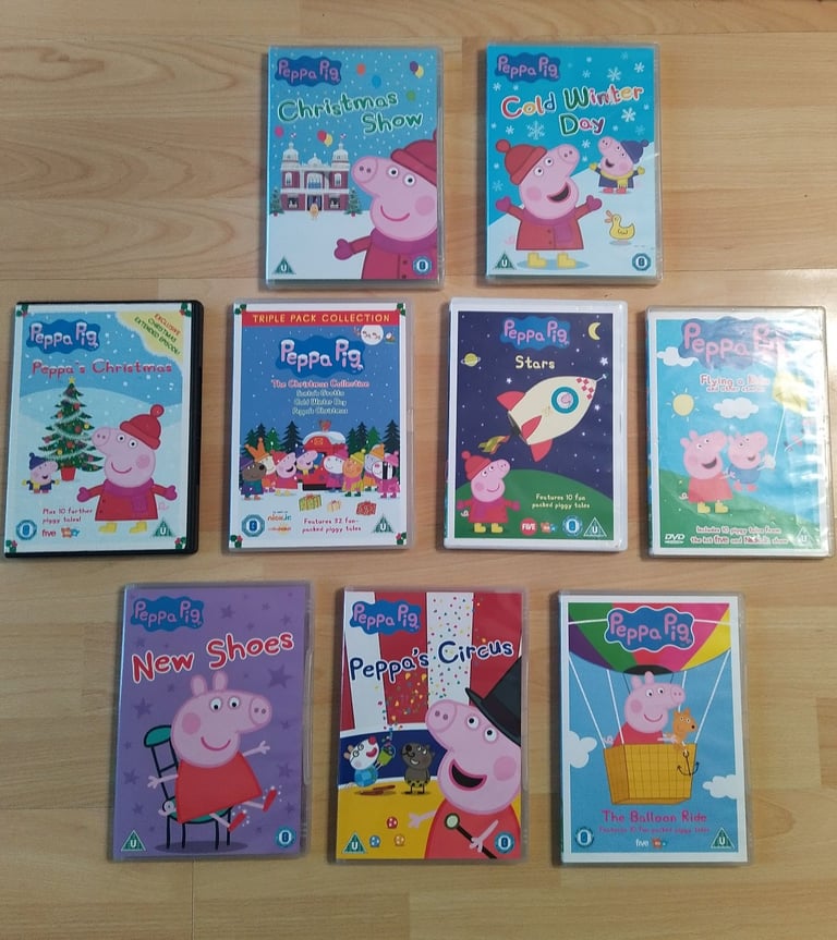 Peppa Pig Dvd Bundle 9 Dvds Used 2 Of Them Brand New Sealed In 
