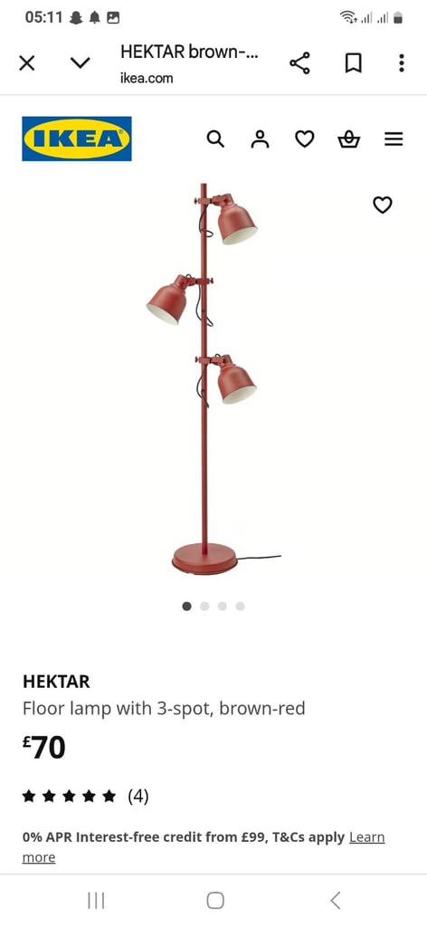 IKEA HEKTAR 3 SPOT LAMP