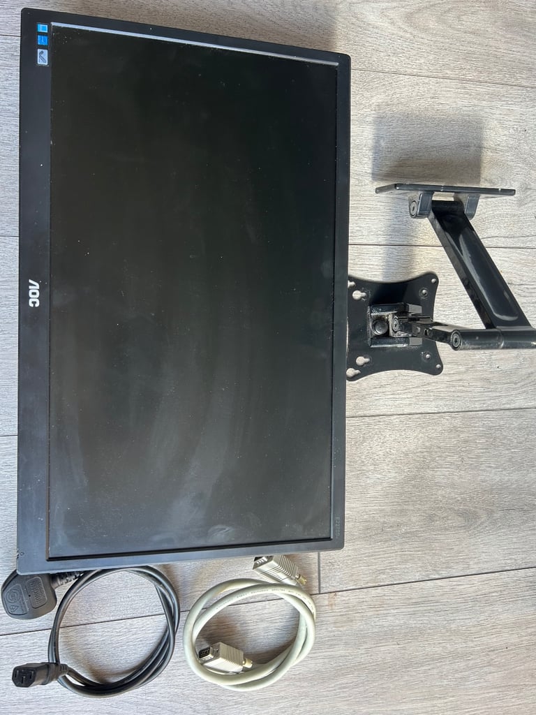 image for AOC 22 inch monitor and wall bracket