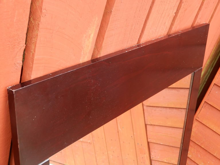 Large wall mirror with wooden frame