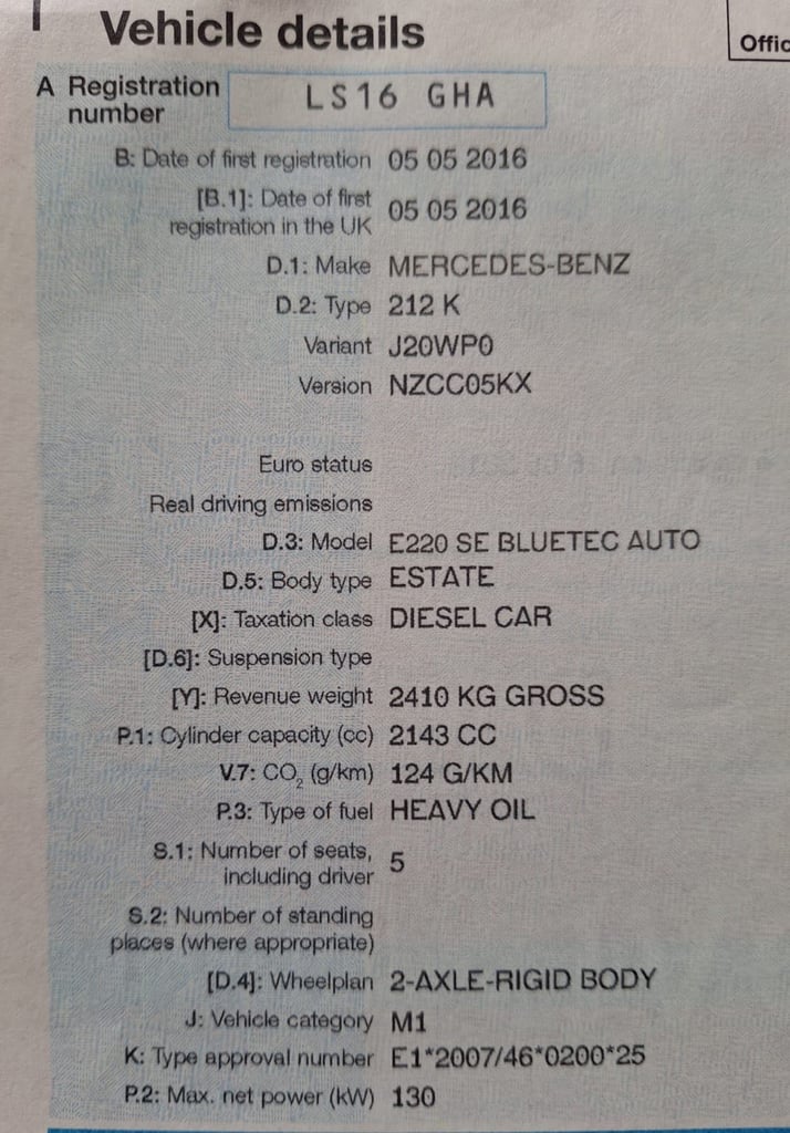 Mercedes-Benz, E CLASS, Estate, 2016, Semi-Auto, 2143 (cc), 5 doors