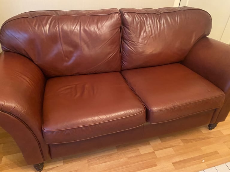 Laura Ashley leather sofas x 2