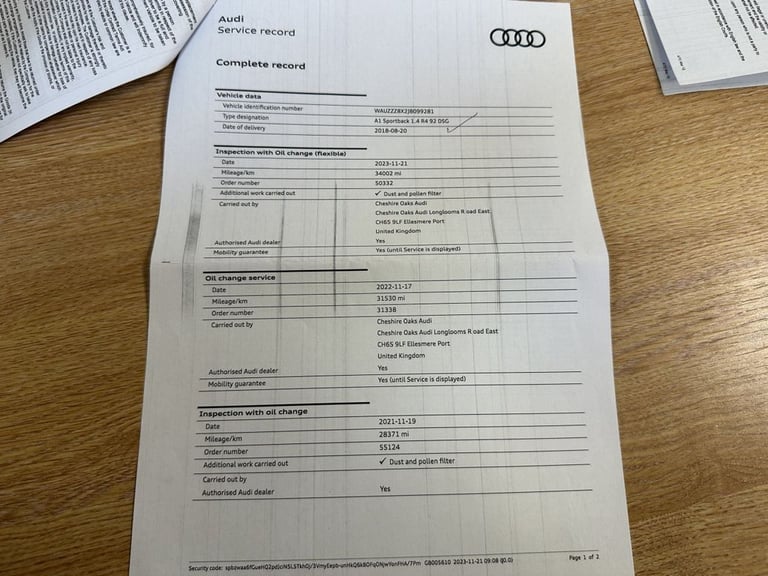 2018 Audi A1 1.4 TFSI Sport Sportback 5dr Petrol S Tronic Euro 6 (s/s) (Nav) (125 ps) Hatchback P...