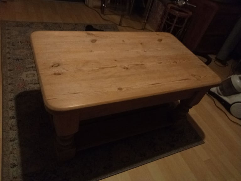 Solid pine coffee table 
