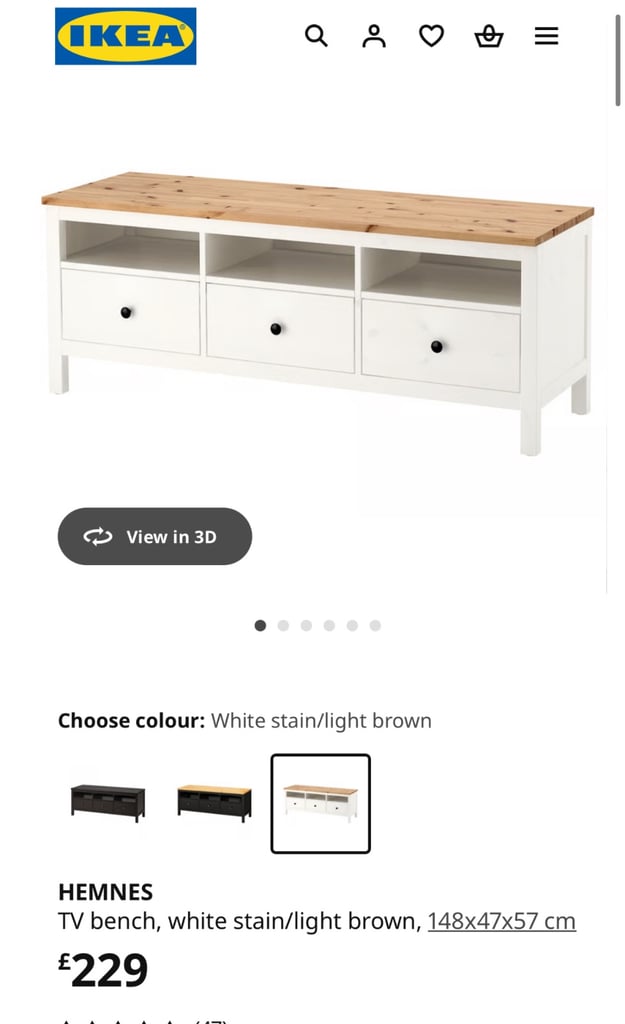 Tv unit Ikea hemnes