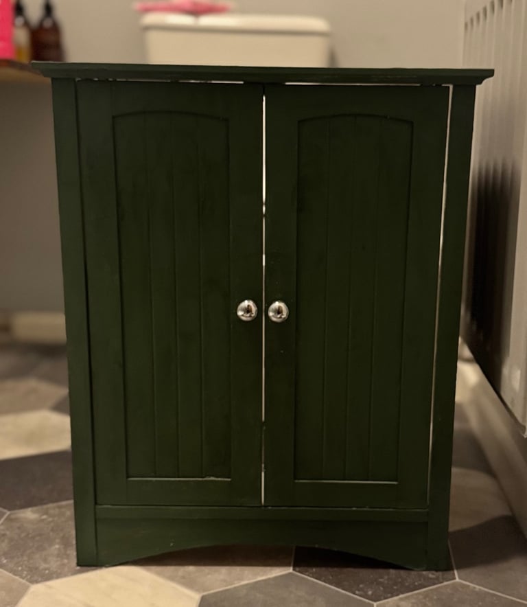 image for Dark Green Bathroom Under Sink Cabinet