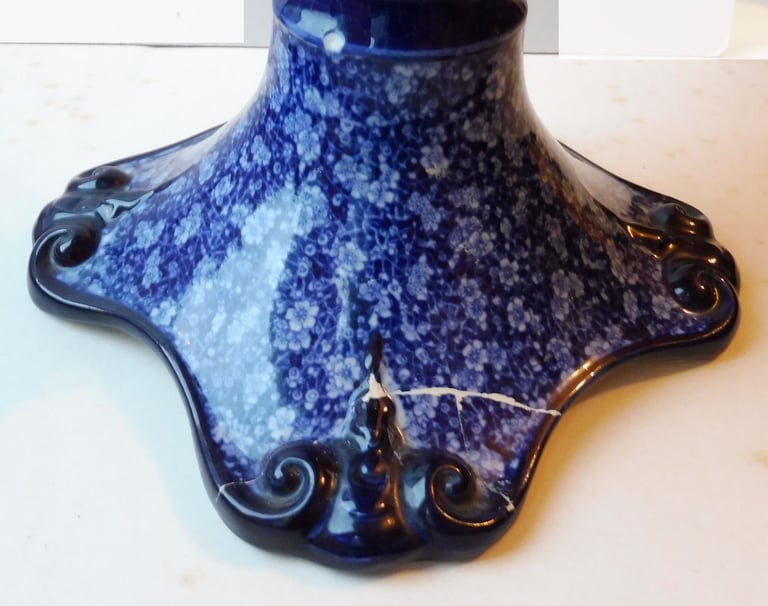 ANTIQUE DOULTON VASE, PARTLY REPAIRED