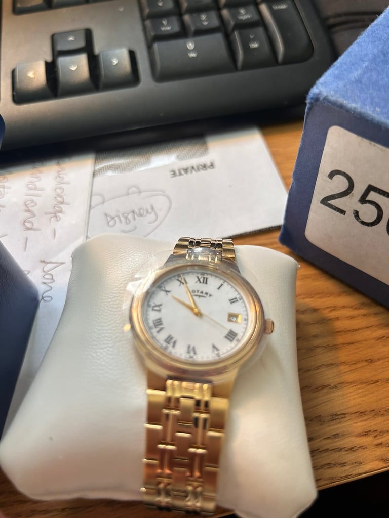 image for Rotary men’s gold watch brand new