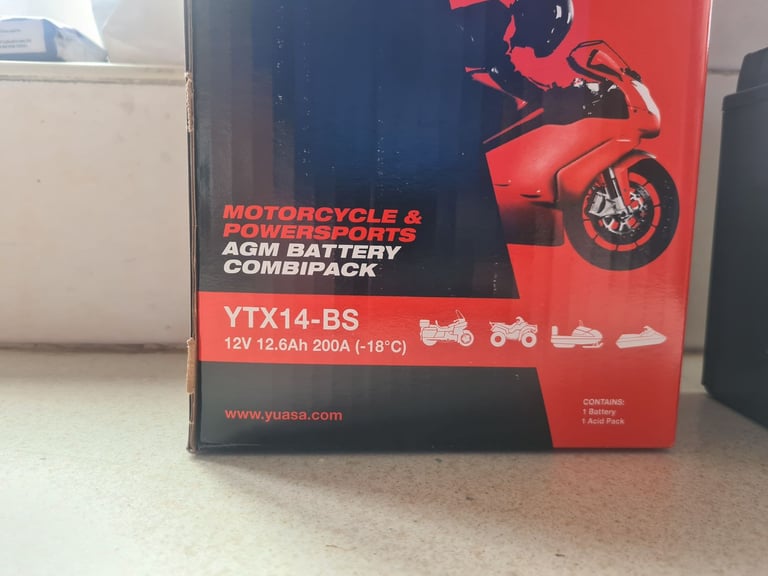 Yuasa YTX14-BS Motorcycle Battery