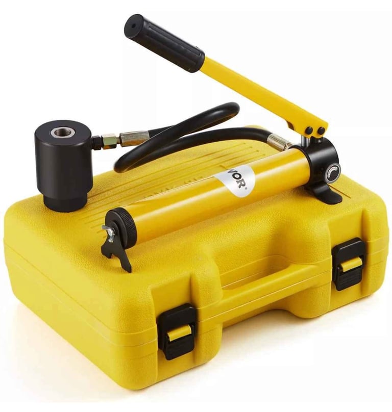 VEVOR 10 Ton Hydraulic Knockout Punch Driver Kit Hole Tool 1/2"-2" with 6 Dies