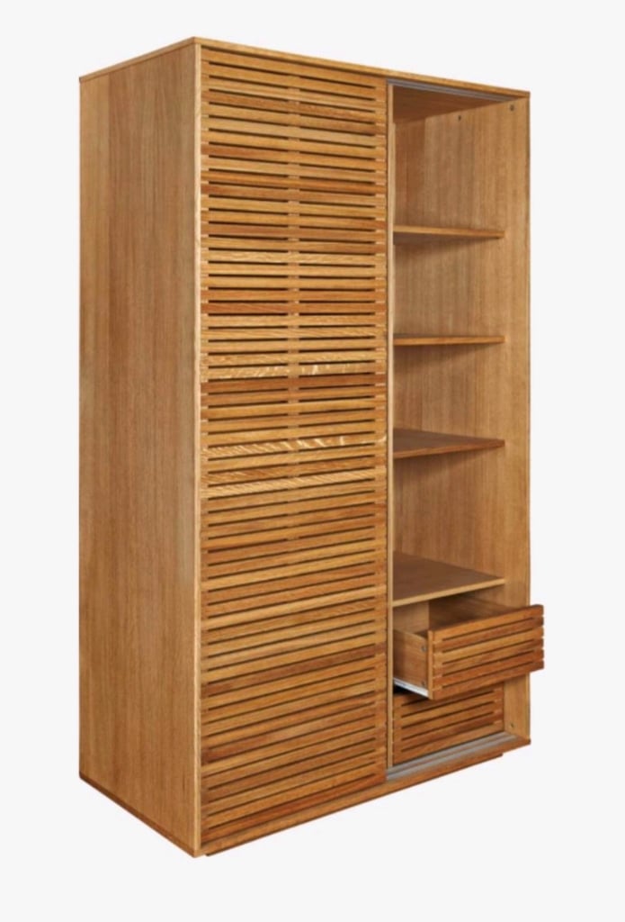 Natural oak wardrobe 