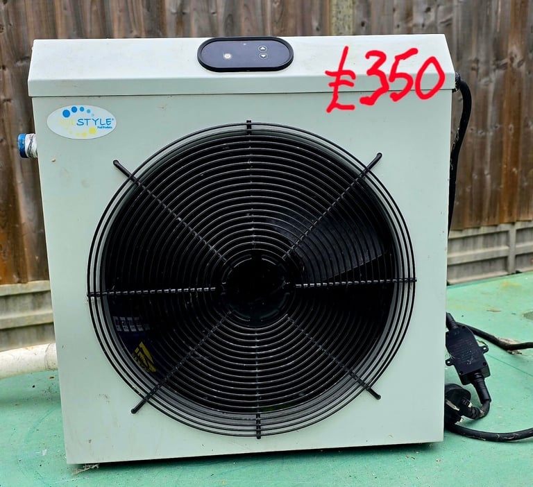 Pool heater, pool ladder, pool filter, flowclear, skimmer, and hoover