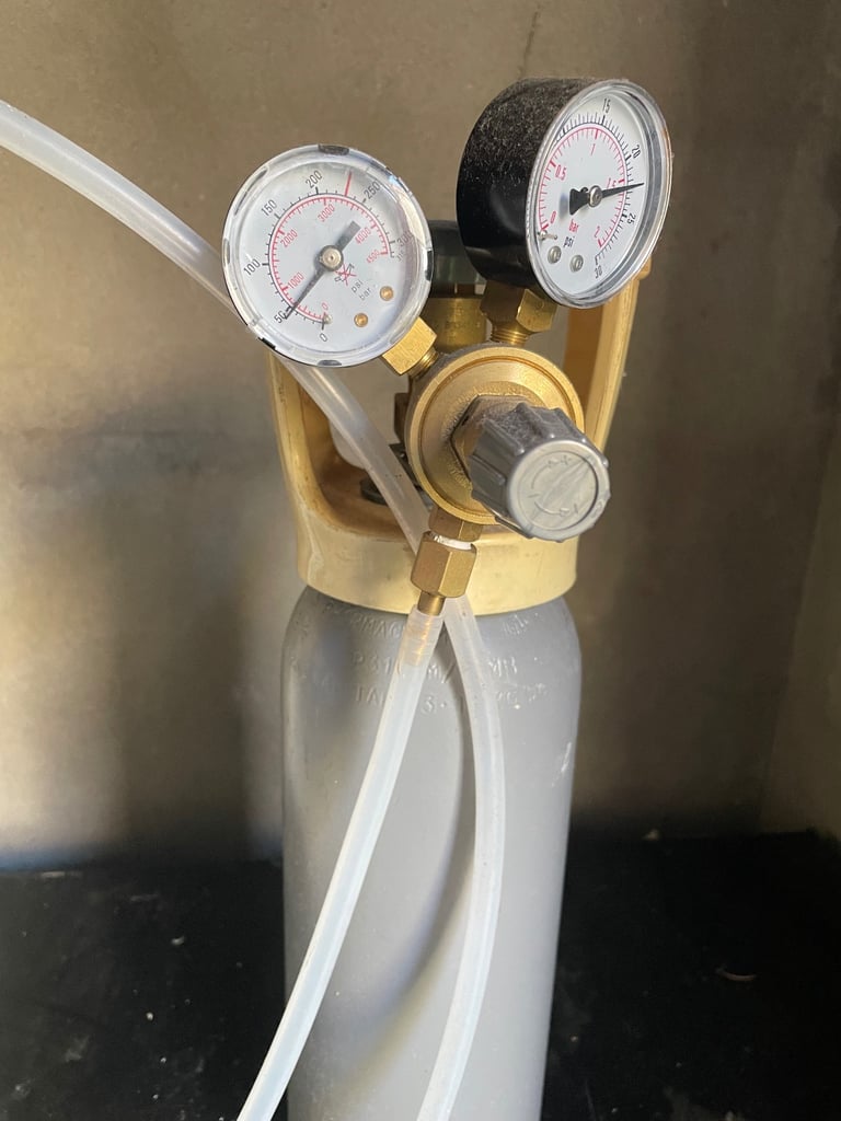 image for Beer gas bottle and regulator