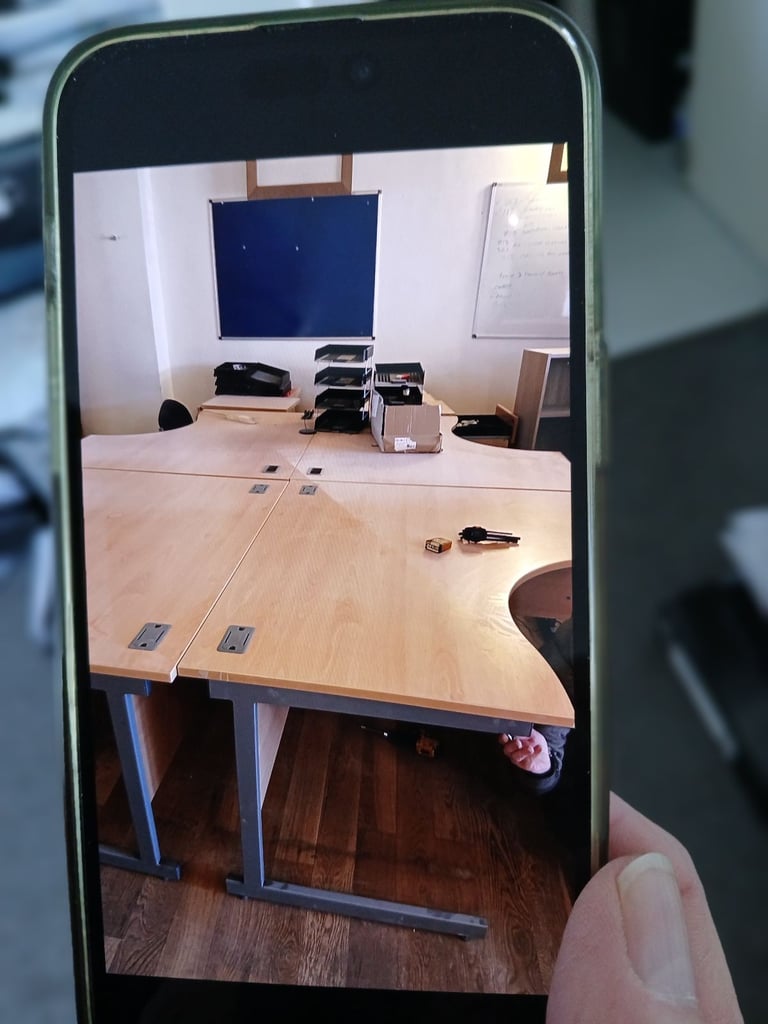 image for Office desk and cabinet 