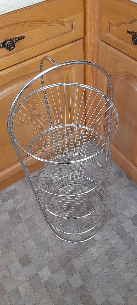 image for 4 Tier Chrome Vegetable / Fruit Stand