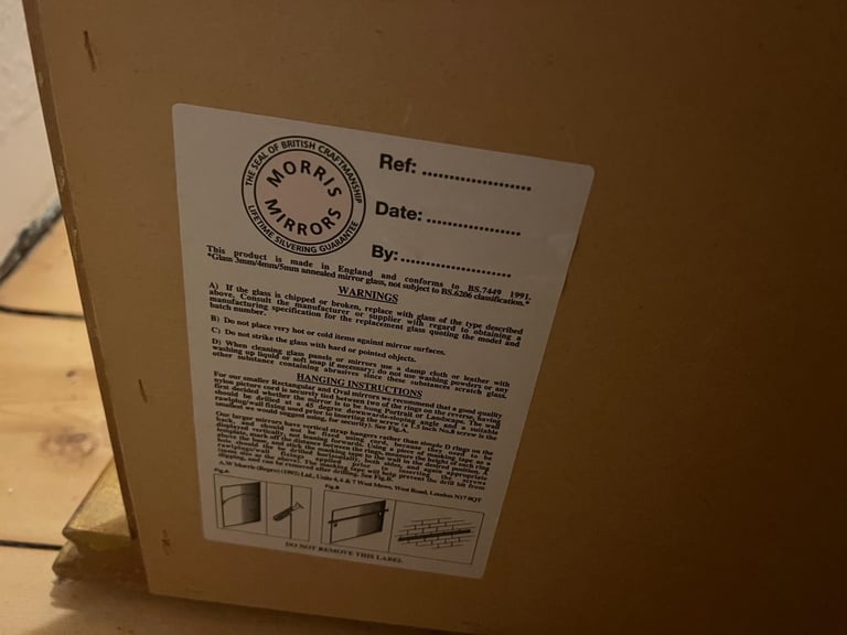 Gold Leaf Morris Mirrors Gilt Overmantle Mirror. 