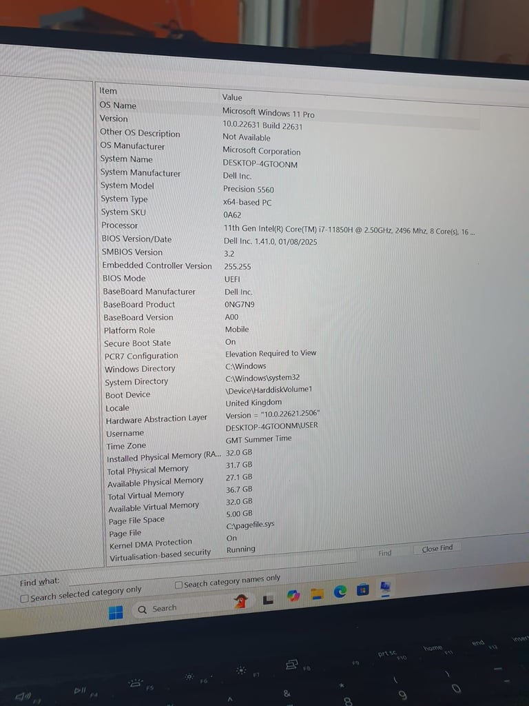 Dell Precision 5560 15inch i7 Processor 32GB RAM  | 