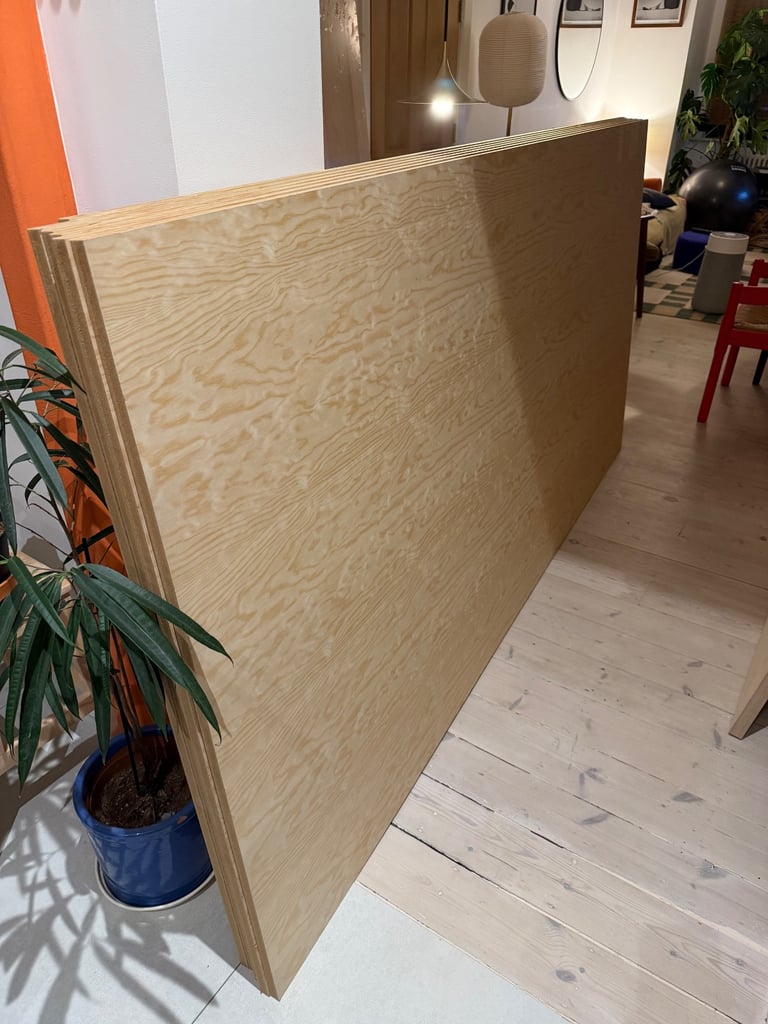 19mm Pine Veneered MDF 2 Sides Crown Cut A/B Grade 2440mm x 1220mm (8' x 4')