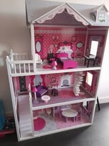 Wooden Dolls House with furniture