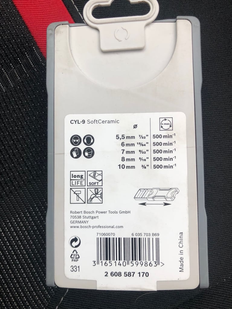 Bosch tile drill bits