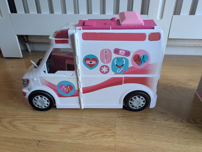 Barbie bundle with dreamhouse, ambulance, Speedboat & Wardrobe