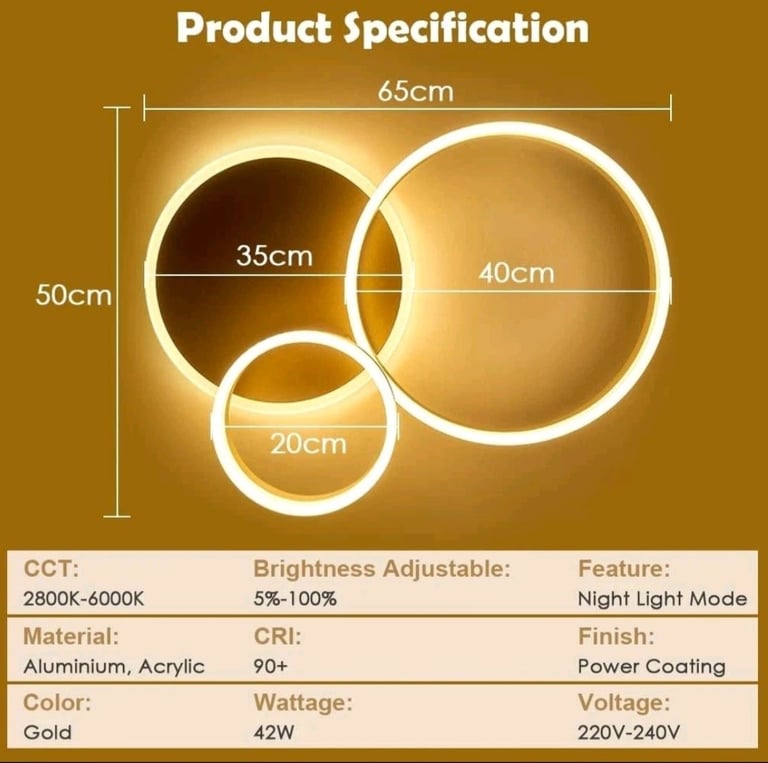 XEMQENER LED Ceiling Light