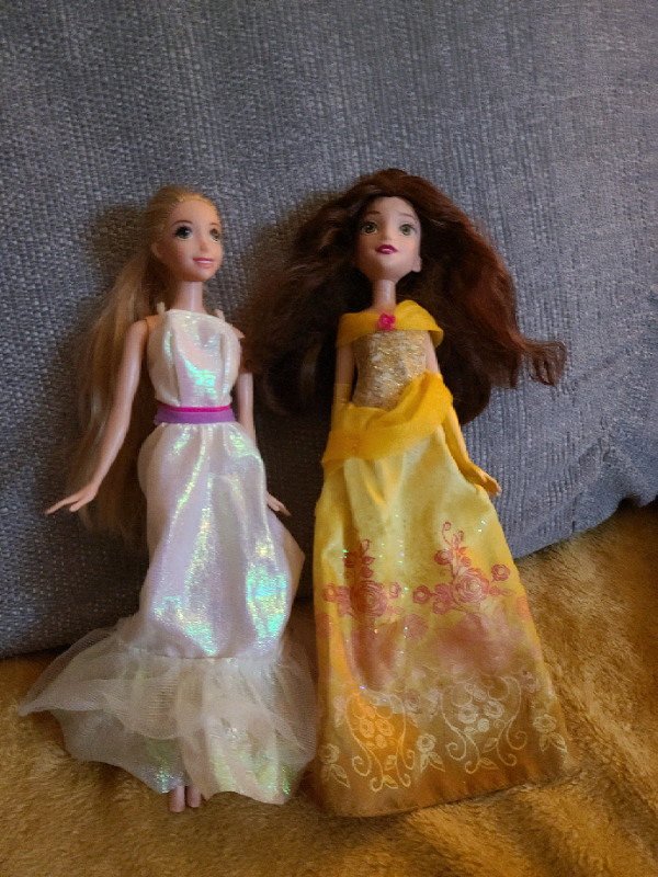 image for Rapunzel and belle dolls