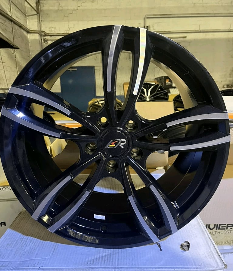 Lmr Stag 19” 5x120 9.5j SINGLE ALLOY WHEEL ET35 Gloss Back Polished #2