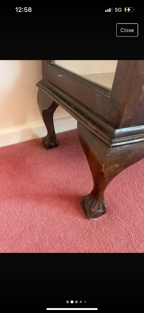Antique glass cabinet