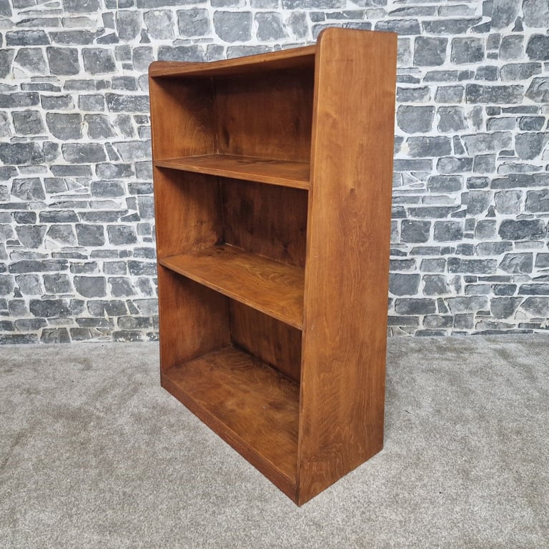Vintage Solid Wood Bookcase – 3 Shelves