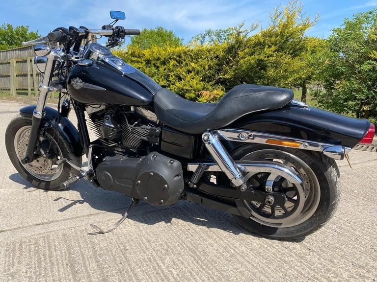 2014 14 HARLEY DAVIDSON FAT BOB FXDF [Phone number removed]DYNA BLACK CUSTOM CHOPPER