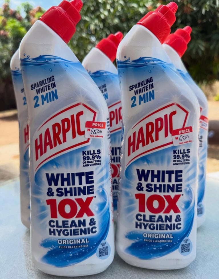 12 X  750ml Harpic White and Shine 10x Thick Cleaning Gel original