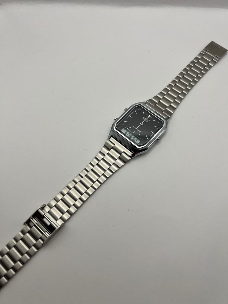 image for Casio Men’s Retro Watch – Vintage Style, Pre-Owned with Box, AQ-230A-1DMQYES