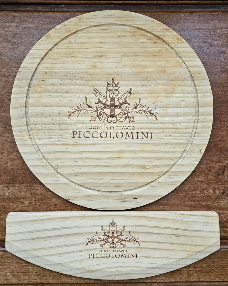 Limited Edition Wooden 'Conte Ottavio Piccolomini' Cheeseboard and Cutter