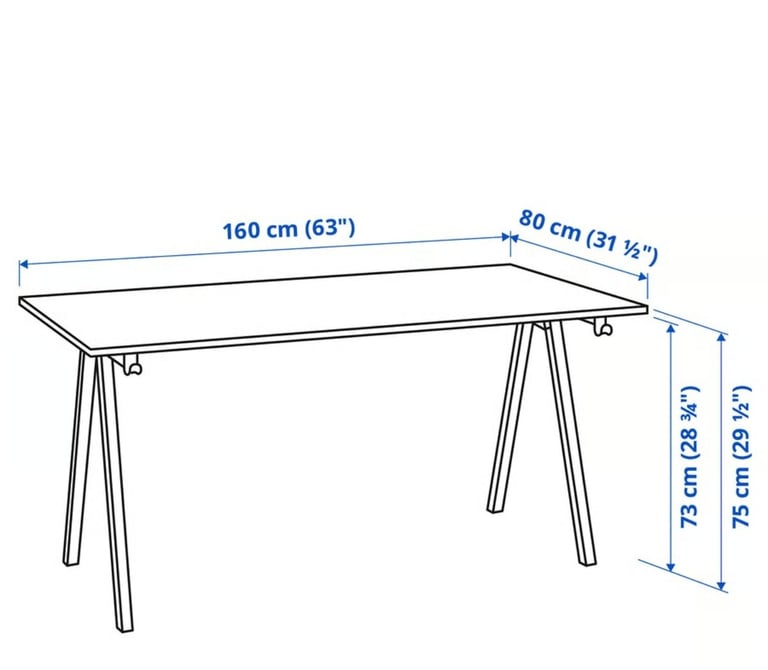 Ikea Trotten Desk 160cmx80cm 