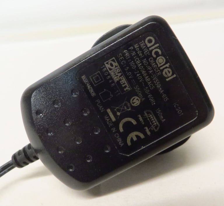 Alcatel 3025X Mobile Phone BIG BUTTON Flip Fold Grey + power adaptor Tested