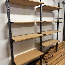 MDF Wood Shelves with Metal Uprights - 5 Shelves storage wardrobe bedroom