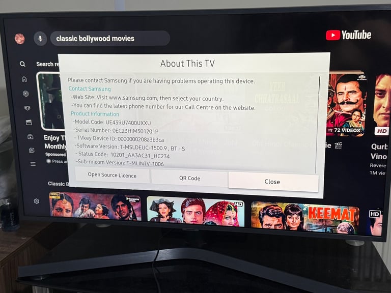 Samsung 43inch 4k uhd WiFi smart tv