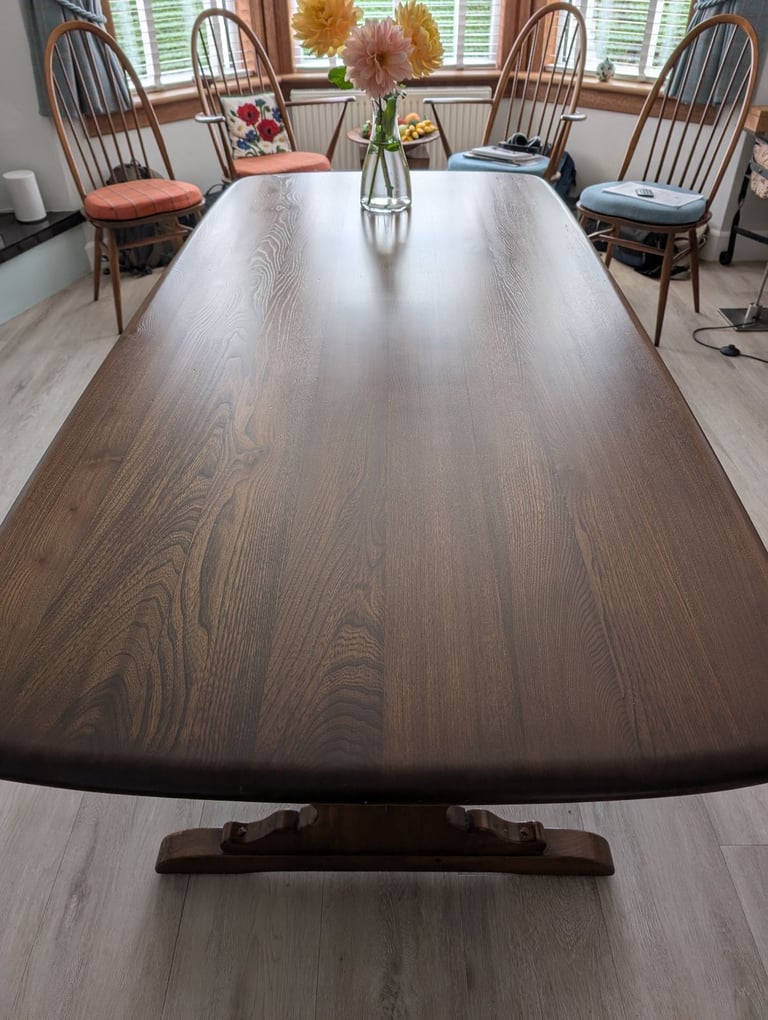 Ercol Refectory solid wood dining table