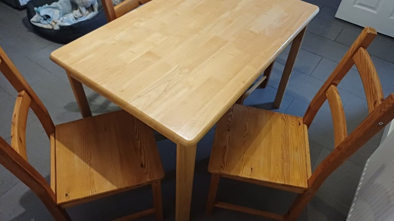  wooden table and chairs 
