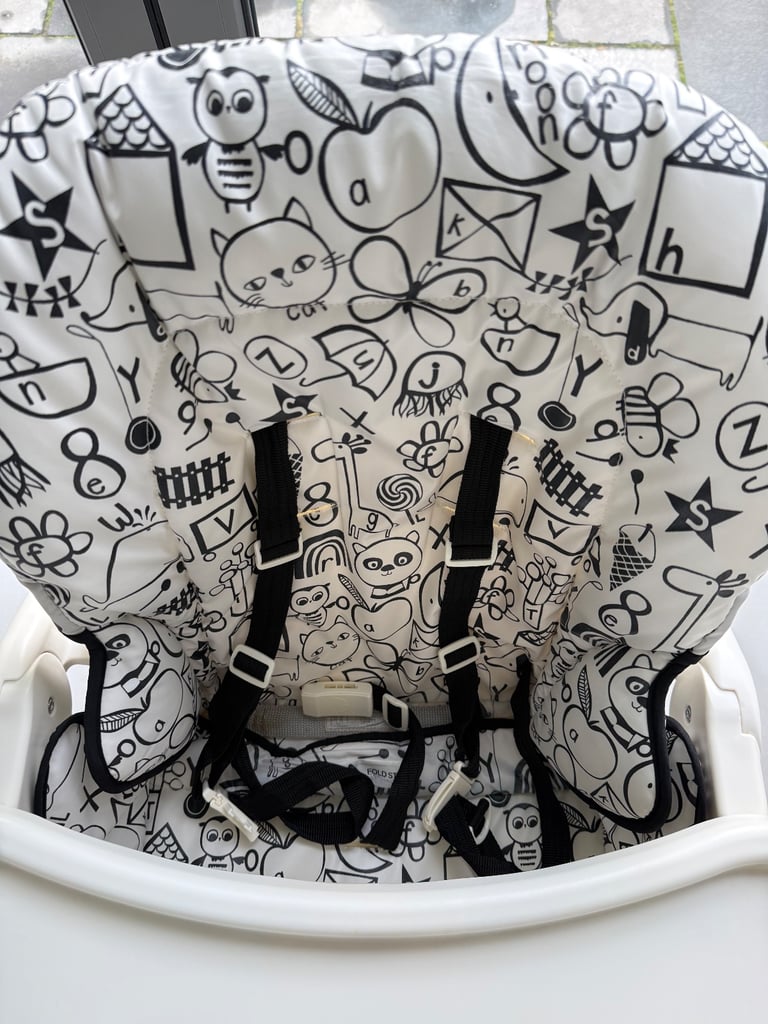 Joie Mimzy Snacker Highchair Fast Folding, Alphabet Soup Pattern, 6 Month - 15Kg